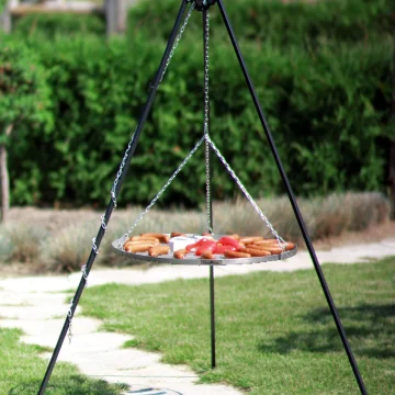 Kolmjalaga grill CookKing, 180 cm, 50–80 cm grillrestiga