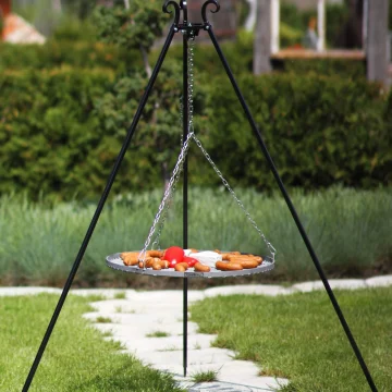 Kolmjalaga grill CookKing, 180 cm, 50–80 cm grillrestiga