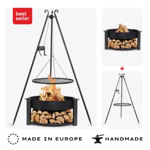 CookKing MONTANA vintsiga kolmjalggrilliga komplekt - 80 cm