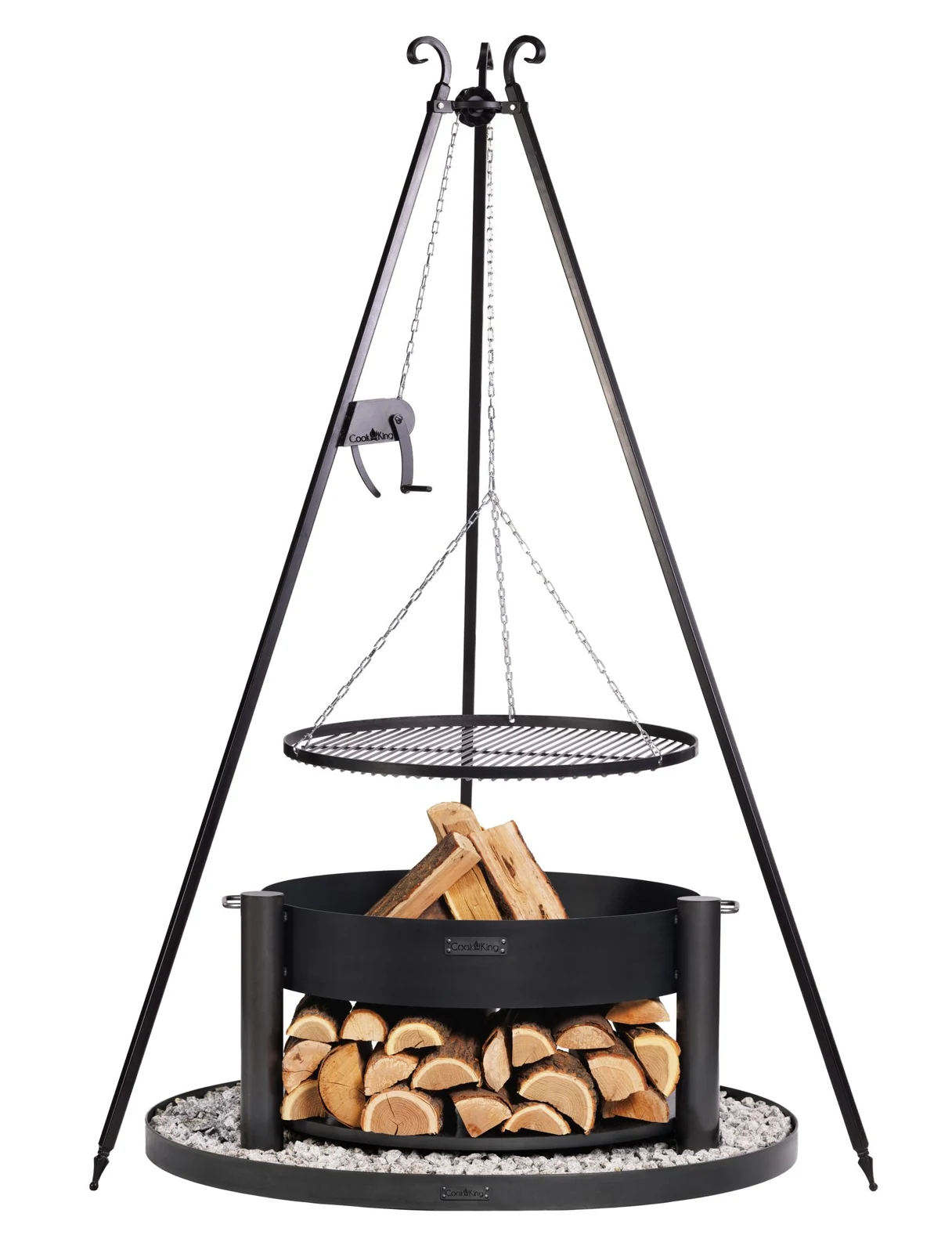 CookKing MONTANA aluse ja vintsiga kolmjalggrilliga komplekt - 80 cm