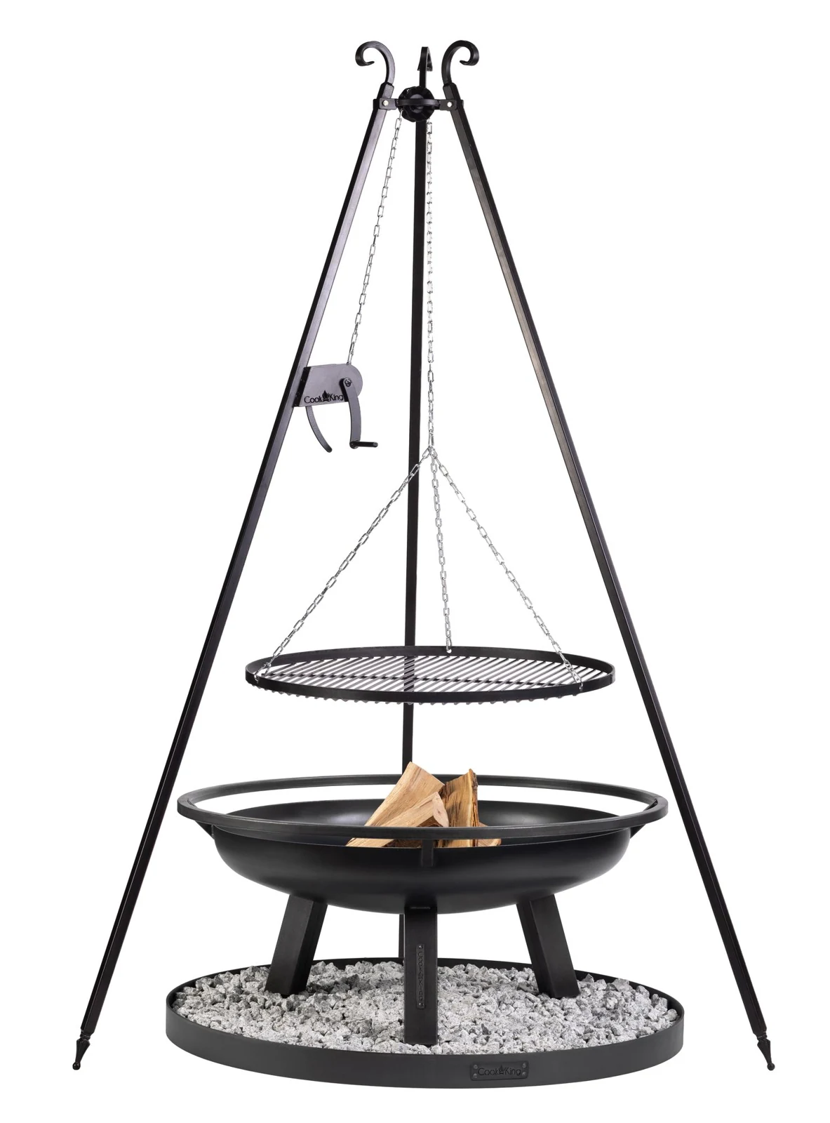 CookKing PORTO aluse ja vintsiga kolmjalggrilliga komplekt - 80 cm