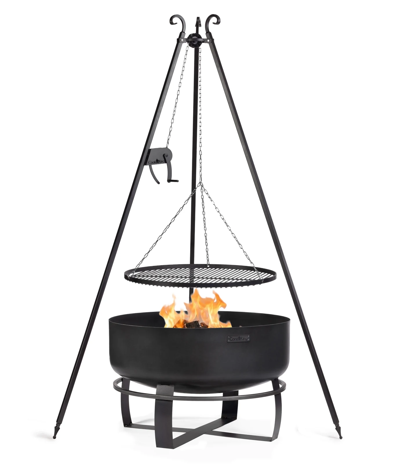 CookKing VIKING XXL vintsiga kolmjalggrilliga komplekt - 80 cm