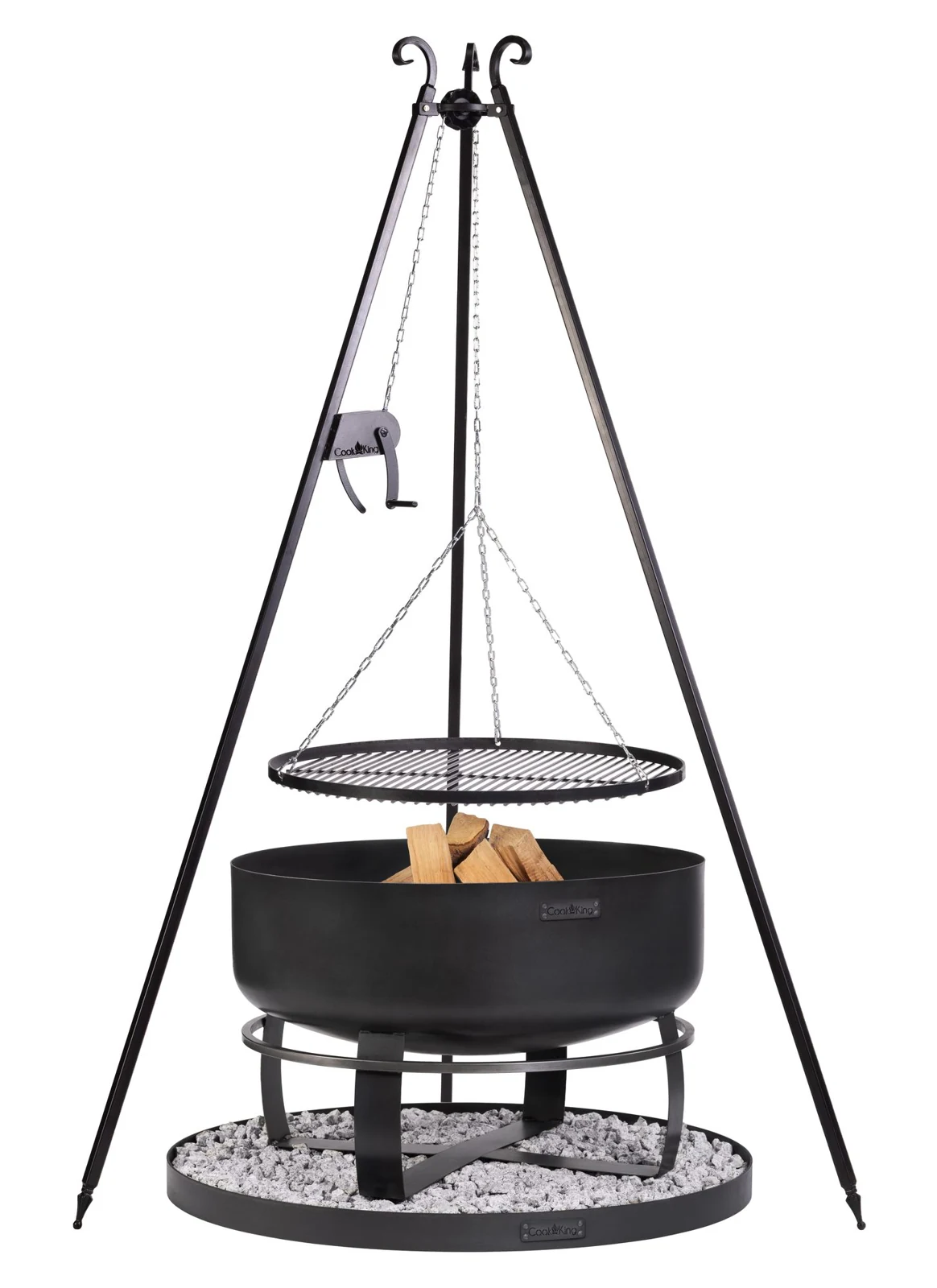 CookKing VIKING XXL aluse ja vintsiga kolmjalggrilliga komplekt - 80 cm